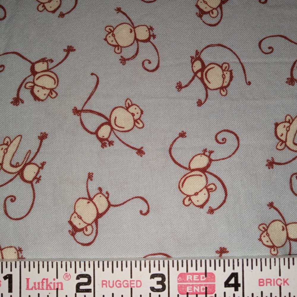 FREE SPIRIT Cotton Novelty Sewing  Fabric MONKEY TOSS - 1.5 Yards